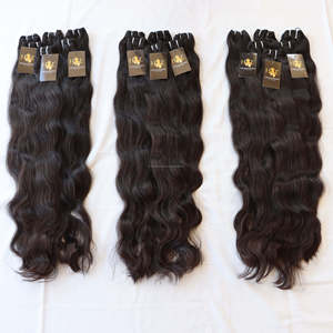 Extensions de cheveux naturels bouclés, cuticules alignées, vente en gros, cheveux indiens vierges, vison, paquets de cheveux brésiliens, cuticules alignées, indiennes, vierges, Hai - Product Image 1