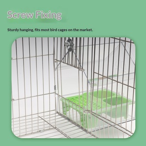 Mangeoire pour perroquet, mangeoire externe suspendue pour <span class=keywords><strong>oiseaux</strong></span>, design anti-éclaboussures et anti-déversement, bol à nourriture pour perruche, agapornis, calopsitte - Product Image 5