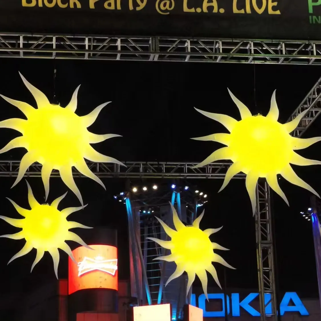 Farbwechsel aufblasbare Sonne mit LED-Licht für Veranstaltungs-Bühnendekoration