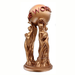 Décoration d'intérieur moderne, bronze, taille de vie, statue du <span class=keywords><strong>monde</strong></span>, prix grande taille, - Product Image 2