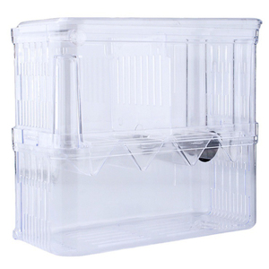Caja de acrílico para cría de peces en Acuario, Incubadora de incubación de <span class=keywords><strong>doble</strong></span> Guppies, Caja de aislamiento, accesorios para pecera - Product Image 5