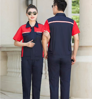 Chemise de travail en coton respirante à manches courtes personnalisée pour l'été, haute visibilité, pour chauffeur, construction, mécanicien, uniforme de travail