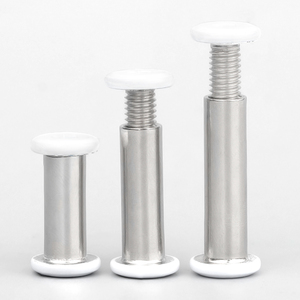 Hoge Kwaliteit Roestvrij Staal Platte Ronde Kop Zeskant Meubels Connector Bouten Schroeven En Mouw Vat Spalk Moer Wit Gelakt - Product Image 4