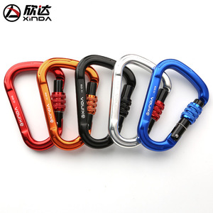 Xinda Pear Shaped Carabiner Aluminum Alloy <b>Threaded</b> Main <b>Lock</b> For Climbing Safety Equipment - Product Image 4