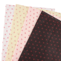 Papier de soie biodégradable style coréen, imprimé nœud, pour emballage de bouquets romantiques et fleurs de fleuriste