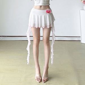 Rok Mini Wanita Lucu Desain Baru Musim Panas 2026 Trendi Warna Putih Grosir - Product Image 3