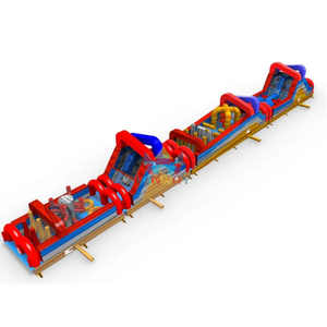 Lona de PVC de grado comercial, carrera de obstáculos inflable para adultos y niños, incluye accesorio de reparación de soplador para interiores y exteriores - Product Image 2