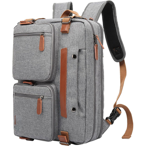 Premium Men Luxury Travel Business Custom Genuine <strong>Leather</strong> Computer Laptop Briefcase Backpack Laptop Bags 3 in 1 Laptop Bag - Product Image 1