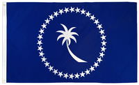 Bandera de Chuuk de 3x5 pies, poliéster de lujo resistente y duradero, para interiores/exteriores con rayas cosidas y ojales de latón