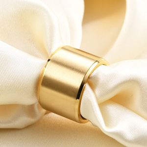 Men's Stainless Steel <b>Ring</b> 15mm Matte Brushed Finish Geometric Shape Gift Jewelry - Product Image 1