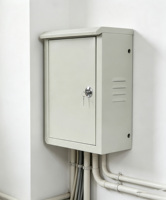 Boîtier de commande pour station de recharge de véhicules électriques en acier galvanisé, avec affichage de la température, indice de protection IP54, sûr et durable