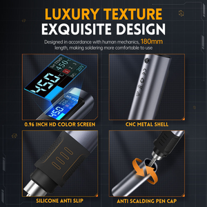 Fnirsi สถานีเชื่อม DC 24V 100W HS-02 100-450 °C หัวแร้งไฟฟ้าปรับอุณหภูมิได้ด้วยการรองรับ PD - Product Image 2