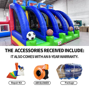 Jeu <span class=keywords><strong>de</strong></span> carnaval gonflable AirFunPro Commercial PVC 4 en 1 avec installation facile pour enfants et adultes, événements en plein air - Product Image 2
