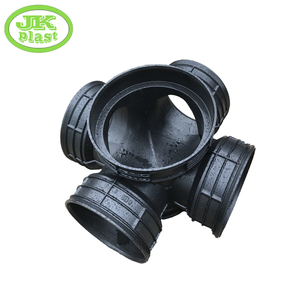 Chambre d'inspection et puits de drainage en plastique PP écologique avec boîte de vitesses, noir, marque KJ, système d'égout, garantie 1 an - Product Image 5