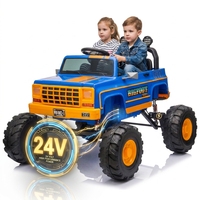 Voiture électrique pour enfants Big Foot sous licence, 4 moteurs 555, 24V, télécommande 2.4G, suspension à ressorts, pour les enfants de 2 à 7 ans