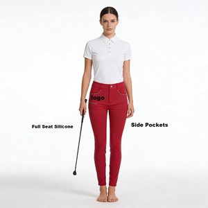 Unisex Equestrian Riding Breeches Full Seat Silicone Side <b>Pockets</b> Slim Fit Horse Riding Jodhpurs Customizable - Product Image 1