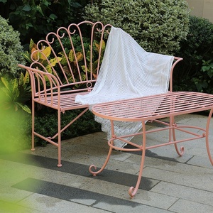 Garden <strong>Outdoor</strong> <strong>Storage</strong> <strong>Bench</strong> Patio <strong>Benches</strong> Design Wrought Iron New in Pink Color <strong>Outdoor</strong> Furniture OEM/ODM 100PCS Modern - Product Image 5