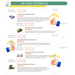 Trung Quốc Nhà sản xuất thân thiện với môi phân hủy sinh học mềm ướt giấy vệ sinh mô làm sạch khăn lau - Product Image 5