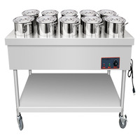 Table chauffante pour aliments chauds en acier inoxydable, station de service pour buffet