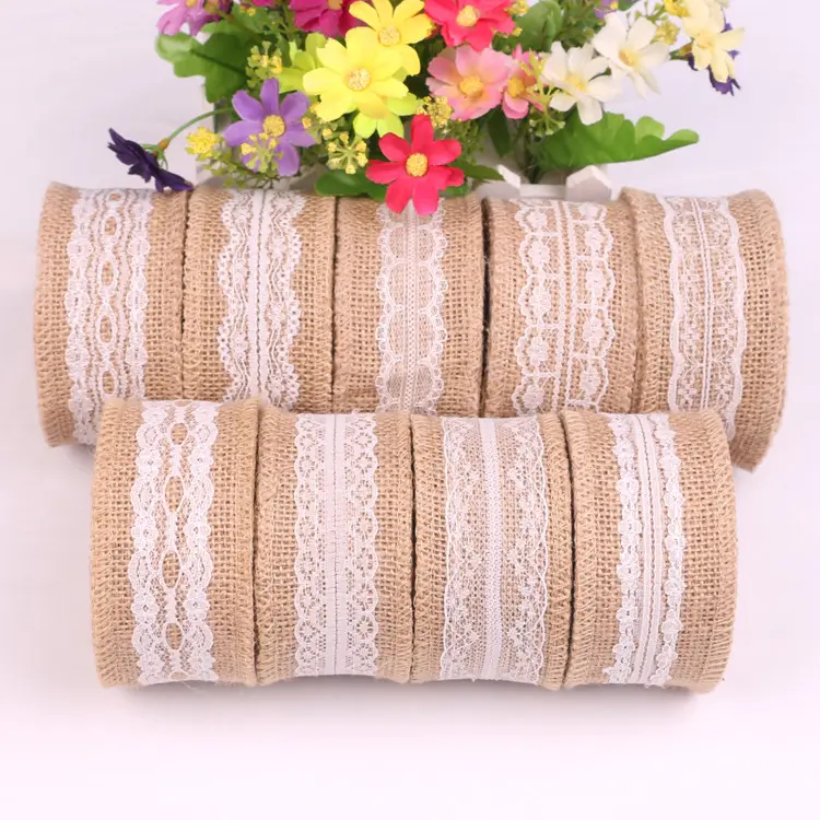 Burlap roll LaceDIYHandmade Christmas wedding crafts lace linen style rich factory store