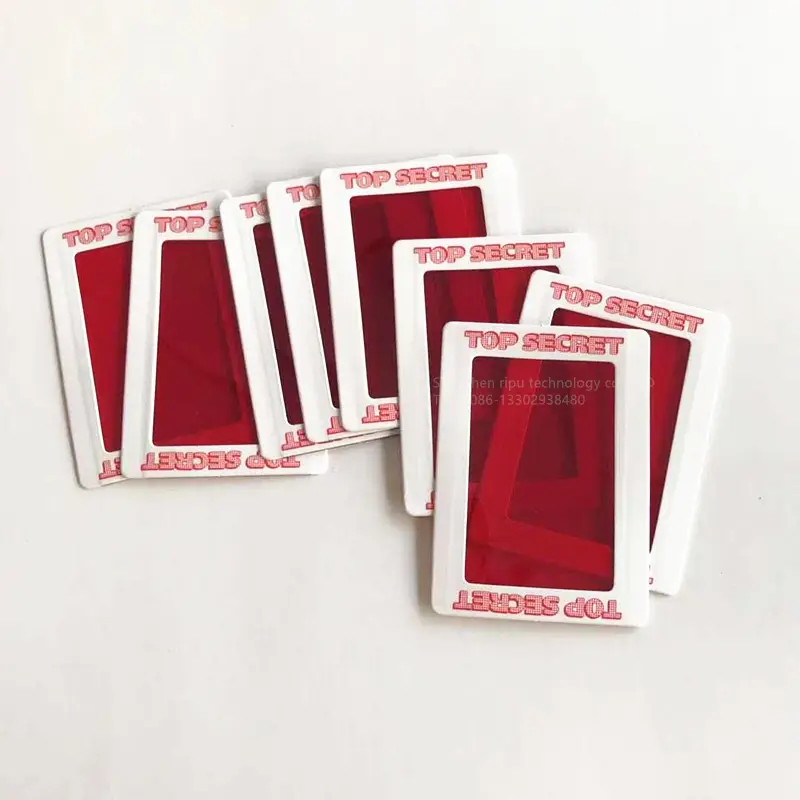 कागज कार्ड प्लास्टिक लाल और नीले polarized डिकोडिंग कार्ड तस्वीर डिकोडिंग लेंस रंग फिल्टर रंग फिल्टर