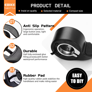 8FUN 270X Déclencheur d'accélérateur <span class=keywords><strong>de</strong></span> <span class=keywords><strong>pouce</strong></span> <span class=keywords><strong>de</strong></span> vélo électrique en plastique pour BBS01 BBS02 BBSHD Mid Motor Dc pour Bafang Accessoires - Product Image 5