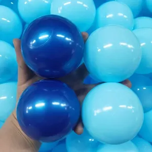 5.5 सेमी 7 सेमी 8 सेमी बॉल पिट गेंदों को थोक रंगीन पर्यावरण के अनुकूल उच्च गुणवत्ता वाली प्लास्टिक महासागर बॉल
