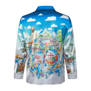 2026 primavera <span class=keywords><strong>camicia</strong></span> Casual con stampa 3D personalizzata per gli uomini macchia di seta manica lunga casà Blanca disegni - Product Image 4