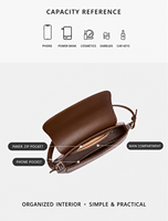 Sac bandoulière tendance en cuir véritable pour femme, sac de luxe à porter à l'épaule ou sous le bras, sac à main polyvalent pour le quotidien