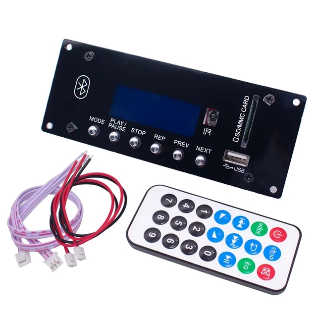 MP3 Decoder Decoding Board Module 5/12V Car USB 3 Player WMA WAV TF Card Slot FM Remote Module