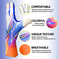 Gants de gardien de but de football pour adultes, unisexes, en caoutchouc respirant, antidérapants, avec sangle de poignet réglable, gants anti-humidité