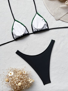 Nuevo Conjunto de Bikini Sexy de Dos Piezas con Cuello Halter y Cintura Alta en Tela Especial para Mujer - Product Image 4
