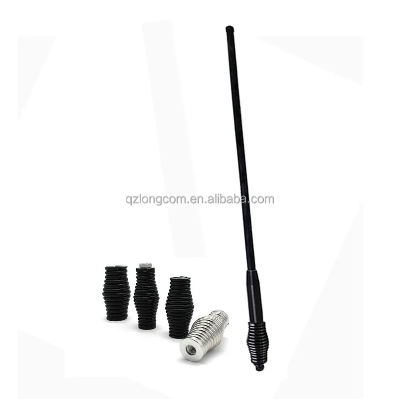 VHF/UHF dual band car antenna spring barrel mobile antenna fiberglass antenna with PL259 connector cable