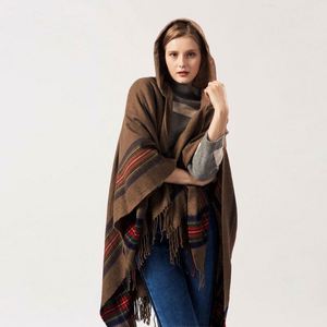 Chal de Jacquard de Moda Invernal para Mujer Europea y Americana, Abrigo Largo y Grueso para Usar en Invierno - Product Image 4