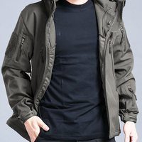 Veste tactique softshell camouflage Multicam CP pour adultes, coupe-vent, imperméable, col montant, fermeture éclair, polaire, pour sports de plein air