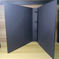 Carpeta Espiral de Papel Negro B5 para Suministro a Granel, Carpeta Organizadora de Archivos de Papel para Oficina con Impresión Personalizada