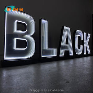 Shengpeng กระจกนีออนหลายชั้นกลางแจ้งติดสัญลักษณ์, กระจกอินฟินิตี้ไฟ LED สัญลักษณ์ตัวอักษรสัญลักษณ์ธุรกิจสำหรับศิลปะผนังในร่ม - Product Image 6