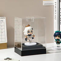 Présentoir sur pied moderne haut de gamme personnalisé en acrylique transparent, non pliable, à un seul niveau, pour figurines, avec étagères de rangement multifonctionnelles