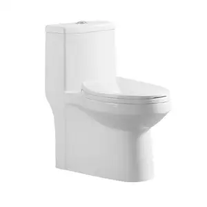 New Design Sanitary Ware Siphon One-piece Toilet for India Toilet 220mm Rough-in One Piece Wc Toliet Ceramic PP Seat Cover Hotel