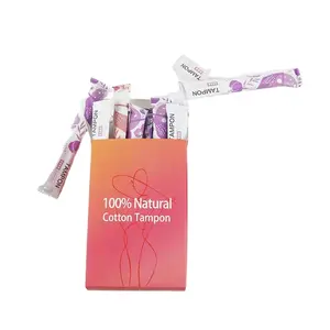 Tamponi in cotone organico per donna applicatore in plastica tamponi tamponi a fard a paupieres