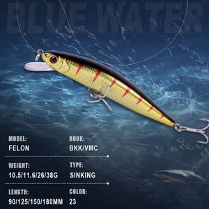 Señuelos de Pesca al por Mayor de Fábrica, Señuelos de Pesca Tipo Minnow con Ojos 3D, Accesorios de Pesca, Señuelos de Hundimiento Tipo Minnow, Cebo para Atún Japonés, Señuelos Duros - Product Image 4