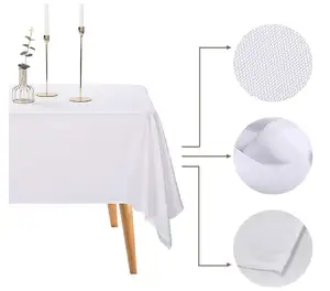 54x120 tovaglia rettangolare bianca tovaglia in tessuto di poliestere biancheria da tavola per feste di matrimonio tovaglie per banchetti/ristorante