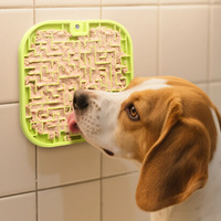 Tapis à lécher en silicone pour aliments humides et pâtes nutritives, distributeur lent interactif pour chiens et chats, produit en caoutchouc amusant