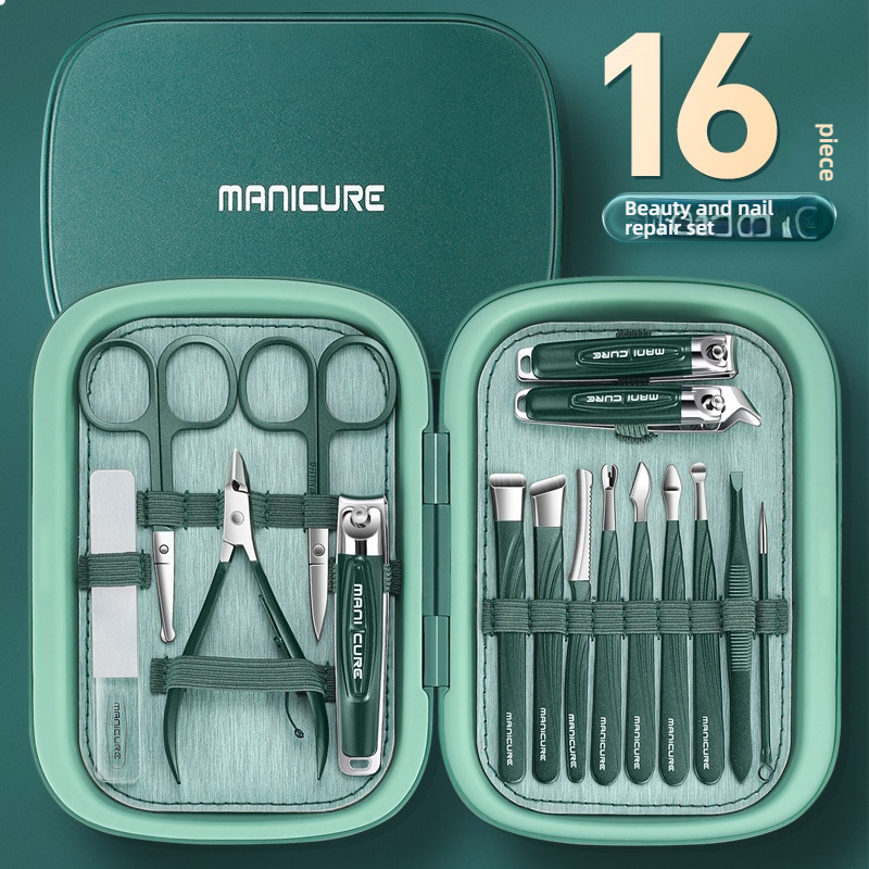 16 piece set - dark green