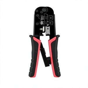 568R Network Crimper 8P Steel <b>Wire</b> Stripper <b>Crimping</b> <b>Tool</b> Front Entry Industrial Grade Soft Grip Handle - Product Image 2
