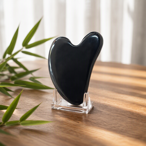 Raspador Facial de Obsidiana Negra, Herramienta de <span class=keywords><strong>Masaje</strong></span> Guasha con Función Musical para Hombres, Masajeador para Esculpir el Rostro - Product Image 1