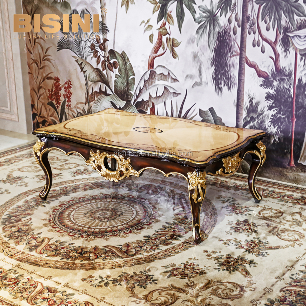 Rococo Coffee Table - Luxurious Marquetry Living Room Furniture, image size:1000x1000
