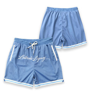 Pantalones cortos de baloncesto amarillos de malla personalizados Sublimación de color de doble capa pantalones cortos de baloncesto de alta calidad - Product Image 2