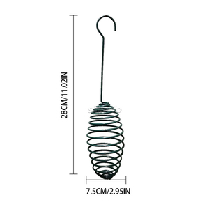 Vườn Kim loại chim trung chuyển ngoài trời treo lưới mỡ mỡ suet bóng trung chuyển di động hình bầu dục mùa xuân chim hoang dã sắt trung chuyển - Product Image 4