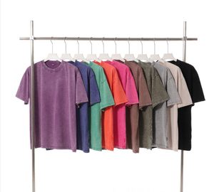 Custom Printing logo 100% Cotton Heavy <b>Weight</b> 230 Gsm Oversized Acid Wash Distressed Men's t Shirt <b>Blank</b> Vintage T-Shirt for Men - Product Image 6